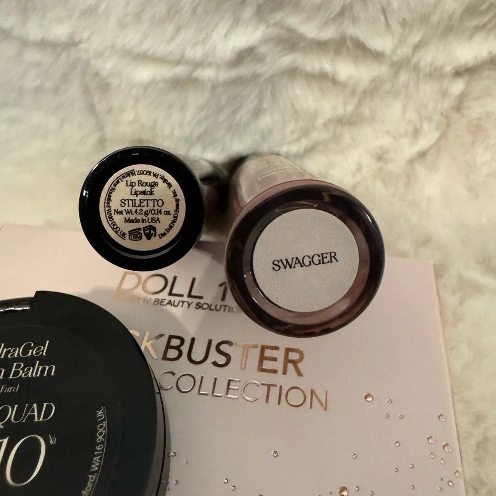 DOLL 10 BLOCKBUSTER LIP AND CHEEK COLLECTION. Swagger and Stiletto. NIB